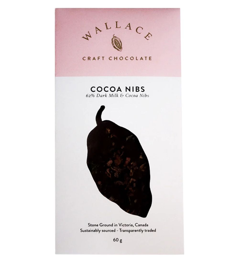 Wallace Dark Milk & Cocoa Nibs 62%